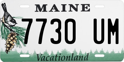 ME license plate 7730UM