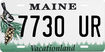 ME license plate 7730UR