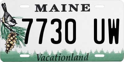 ME license plate 7730UW