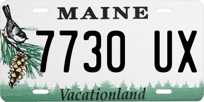 ME license plate 7730UX