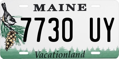 ME license plate 7730UY