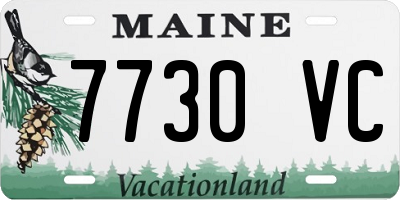 ME license plate 7730VC