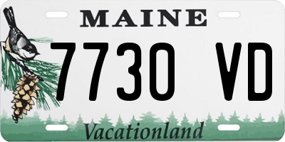 ME license plate 7730VD