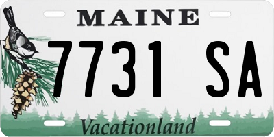 ME license plate 7731SA