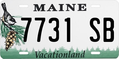 ME license plate 7731SB