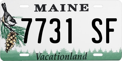 ME license plate 7731SF
