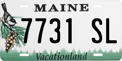 ME license plate 7731SL