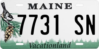 ME license plate 7731SN