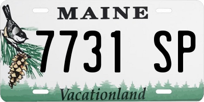 ME license plate 7731SP