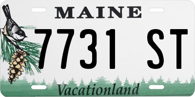 ME license plate 7731ST