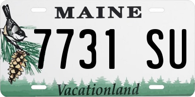 ME license plate 7731SU