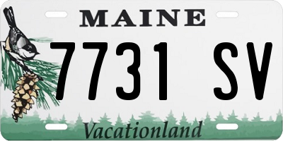 ME license plate 7731SV