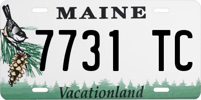 ME license plate 7731TC