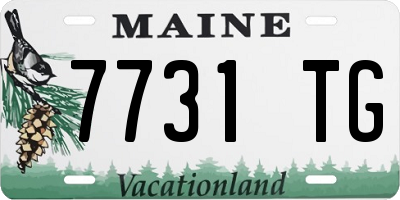 ME license plate 7731TG