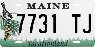 ME license plate 7731TJ