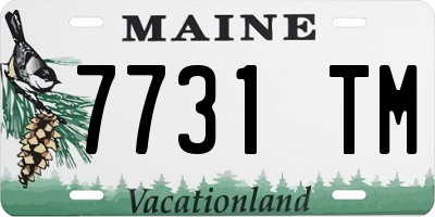 ME license plate 7731TM