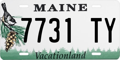 ME license plate 7731TY