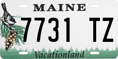 ME license plate 7731TZ