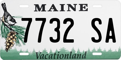 ME license plate 7732SA