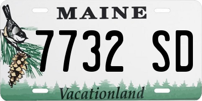 ME license plate 7732SD