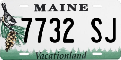 ME license plate 7732SJ