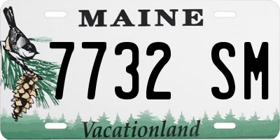 ME license plate 7732SM