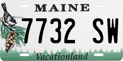 ME license plate 7732SW