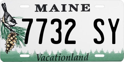 ME license plate 7732SY