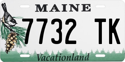 ME license plate 7732TK