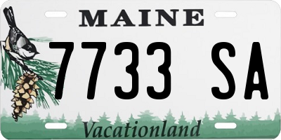 ME license plate 7733SA