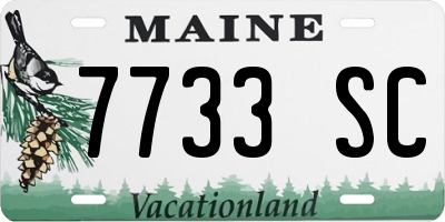ME license plate 7733SC
