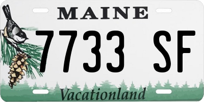 ME license plate 7733SF
