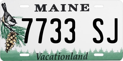 ME license plate 7733SJ