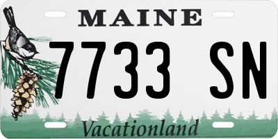 ME license plate 7733SN