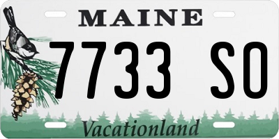ME license plate 7733SO
