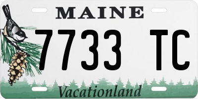 ME license plate 7733TC