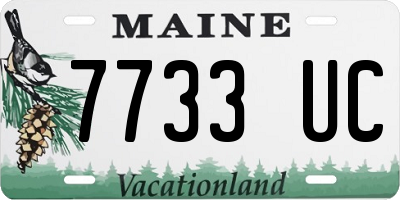 ME license plate 7733UC
