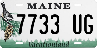 ME license plate 7733UG