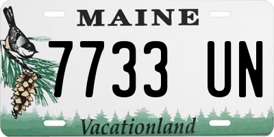 ME license plate 7733UN