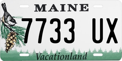 ME license plate 7733UX