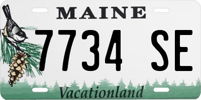 ME license plate 7734SE