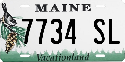 ME license plate 7734SL