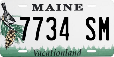 ME license plate 7734SM