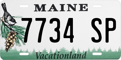 ME license plate 7734SP