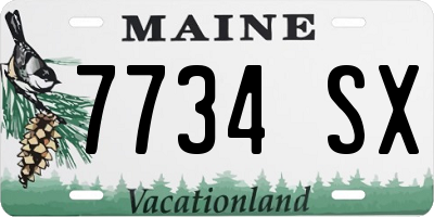 ME license plate 7734SX