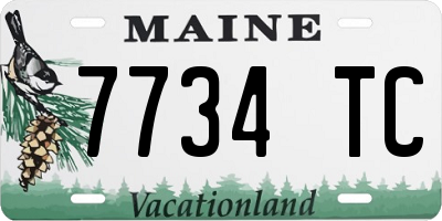 ME license plate 7734TC