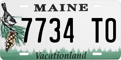 ME license plate 7734TO