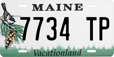 ME license plate 7734TP