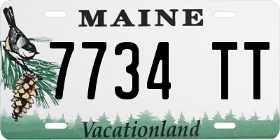 ME license plate 7734TT