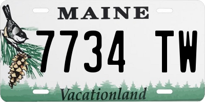 ME license plate 7734TW